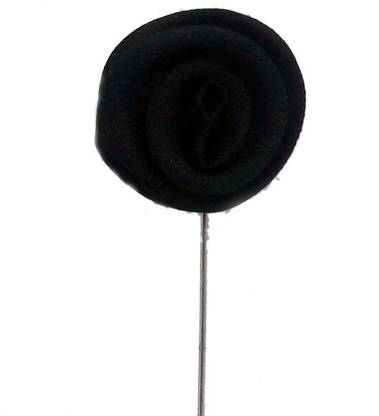 BLACKSMITH Vegas Black Flower Brass Sliding Pin Shirt Stud