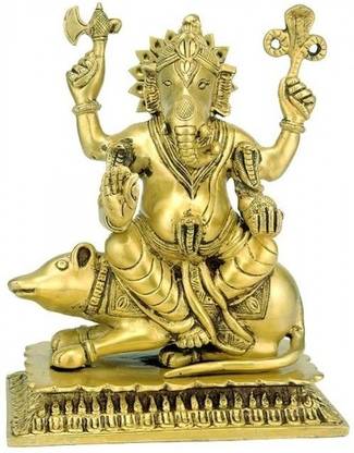 Redbag Chaturbhuj Lord Ganesha - Statue Decorative Showpiece  -  23 cm