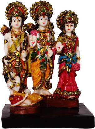 ART N HUB Ram Darbar / Lord Rama ,Sita, Laxman and Hanuman Idol God Statue Decorative Showpiece  -  15 cm