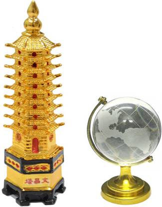 shakti Education Tower With Globe For Academic Success Decorative Showpiece  -  12 cm