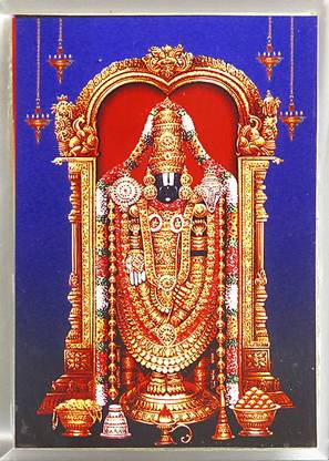 DollsofIndia Balaji - Acrylic Table Stand - Reprint on Paper - Encased in Acrylic Decorative Showpiece  -  12.7 cm