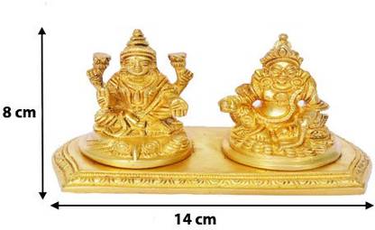 AMORE Goddess Laxmi Ji God Kuber metal Murti Decorative Showpiece  -  8 cm