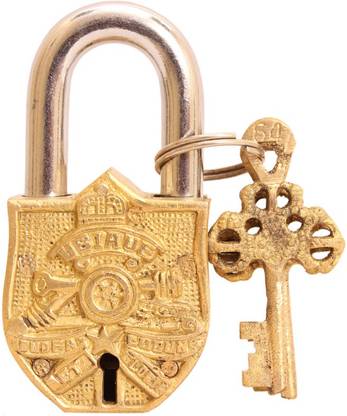 IndianArtVilla USIAUE Desgin Lock Decorative Showpiece  -  8.89 cm