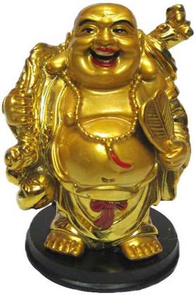 Vastu arcade Vastu Laughing Budha Buddha Happy Man For Wealth Decorative Showpiece  -  12 cm