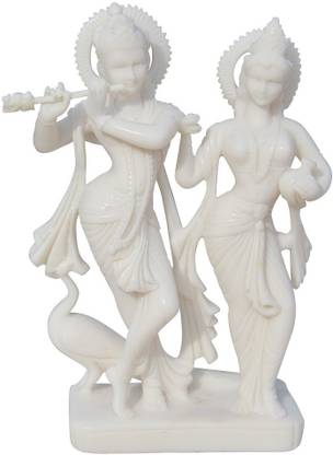 Handicrafts Paradise Radha Krishan carving Decorative Showpiece  -  17.78 cm