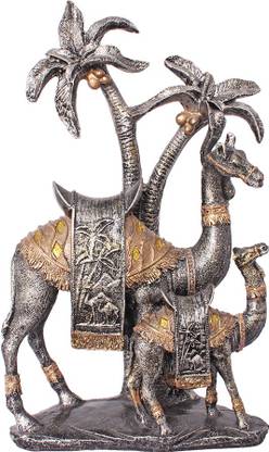 ART N HUB Camel Couple Rajasthani Animal Figurine Décor Statue Gift Item Decorative Showpiece  -  38 cm