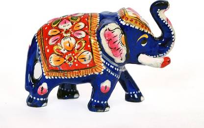 PA Metal Welcome Elephant Decorative Showpiece  -  12 cm