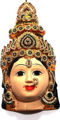 Satish Stores Gowri/Lakshmi Face Pink Decorative Showpiece  -  17 cm