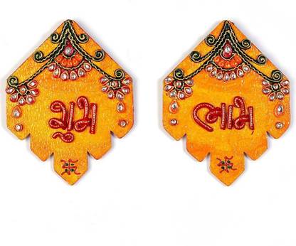 Vivan Creation Kundan Work Handmade Shubh Labh Door Hangings 277 Decorative Showpiece  -  1.5 cm