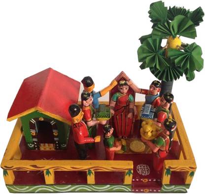 House Of Handicrafts Kondapalli - Seemantham set Decorative Showpiece  -  20 cm