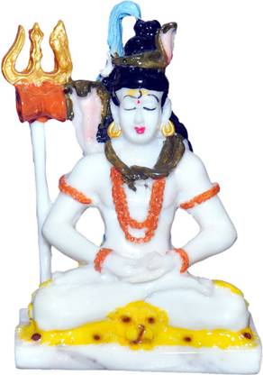 Vaah Shiv Murti Marble Decorative Showpiece  -  14 cm