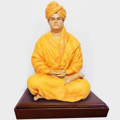 Swami Vivekananda life like statue Decorative Showpiece  -  14 cm