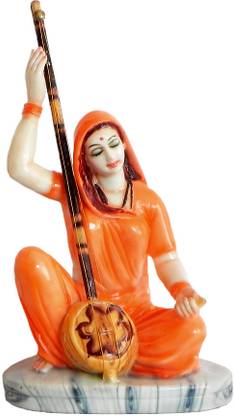 DollsofIndia Meerabai - Great Devotee of Lord Krishna - Marble Dust Decorative Showpiece  -  29.21 cm