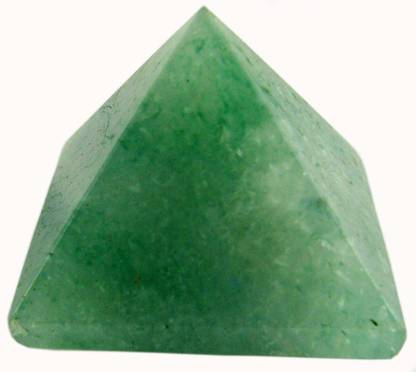Vastu arcade Green Aventurine Stone Pyramid 25-35 gm for wealth and prosperity and winning power Decorative Showpiece  -  4 cm