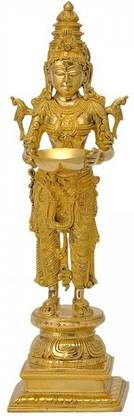 Redbag Deepa Lakshmi High Quality Brass Statue Decorative Showpiece  -  46 cm