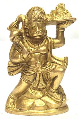 Dignity Store Lord Hanuman with Mountain -4 Inches Decorative Showpiece  -  11 cm