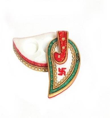 JK Import Beautiful Kundan Swastik Roli Tikka Chopra Decorative Showpiece  -  9 cm