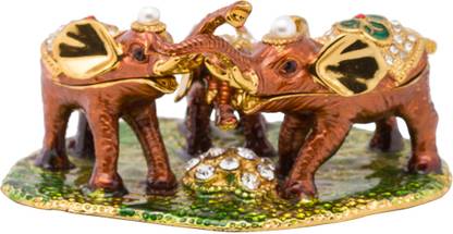 Prachin Wishbox Elep Family Kc-21 Decorative Showpiece  -  4 cm