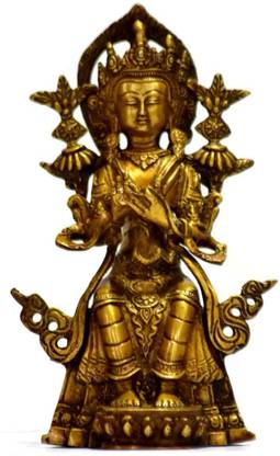 Collectible India Maitreya Buddha Statue - Handwork Sculpture - Tibeten Figurine Decorative Showpiece  -  24.13 cm