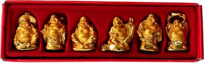 Scrazy VedicLaughing Buddha Set Decorative Showpiece  -  5 cm