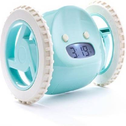 TUZECH Running Alarm Cum Table Clock For Extra Lazy People Decorative Showpiece  -  7 cm