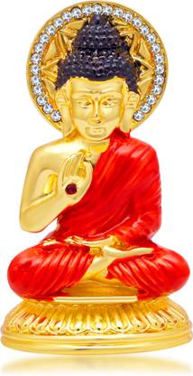 Kulin Lord Buddha Idol | Murti For Car Dashboard | Home Decor | Gifting Decorative Showpiece  -  7 cm