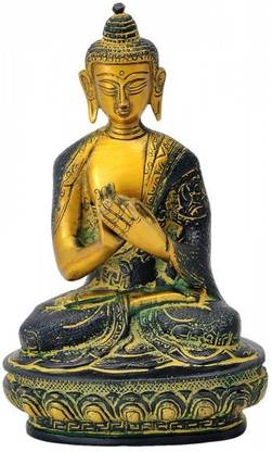 Redbag Buddha Dharmachakra Mudra Statue In Old Finish Decorative Showpiece  -  20.32 cm
