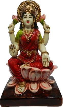 The Nodding Head Lakshmi Devi Goddess of Wealth Statue Decorative Showpiece  -  19 cm