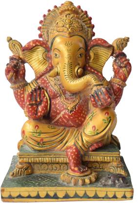 Mahadev Exports Big Maharaj Ganesha Decorative Showpiece  -  16.5 cm