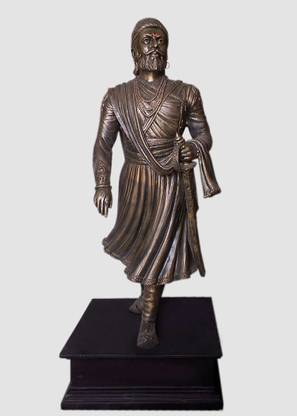 NAVCREATION SHIVAJI MAHARAJ STANDING 3 FETT Decorative Showpiece  -  100 cm