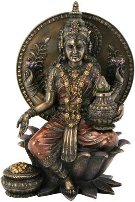 Collectible India Hindu Goddess Laxmi (Lakshmi) Statue Decorative Showpiece  -  19 cm