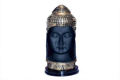 Vaah Buddha Face Golden Neck डेकोरेटिव शोपीस  -  26 cm