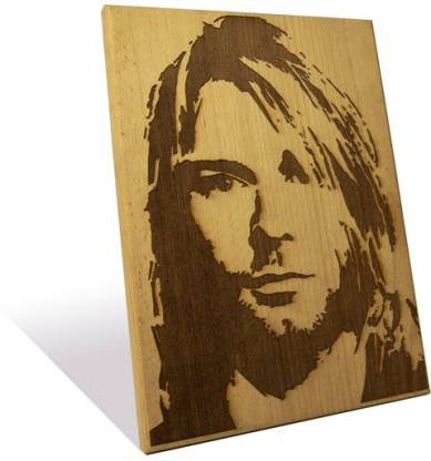 Evgrave Kurt Cobain Plaque 12"x16" Decorative Showpiece  -  40.5 cm