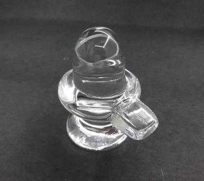 Sitare Shiva 115 gms Sphatik Crystal Shivling Decorative Showpiece  -  6 cm
