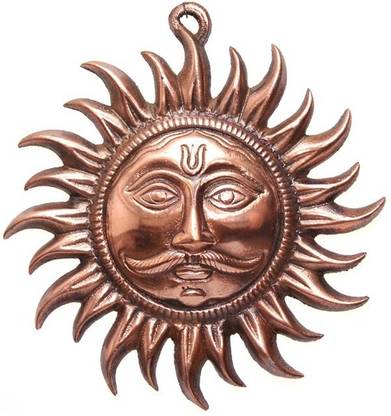 Anasa Wall Hanging Vastu Sun Mask Decorative Showpiece - 25 cm