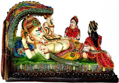 PARAS Riddhi Siddhi Ganesha Decorative Showpiece  -  25 cm