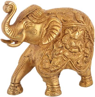 ShopEndHere Gaj Laxmi Elephant Decorative Showpiece  -  11 cm