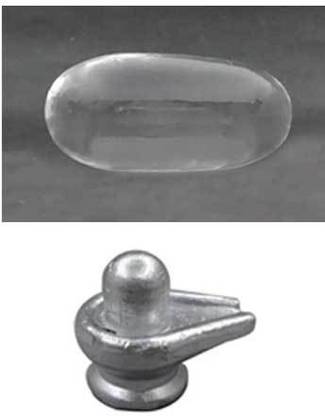 Sitare Combo Pure Parad Shivling 23.5 g & Crystal Sphatik Lingam 5.2 g Decorative Showpiece  -  1.8 cm