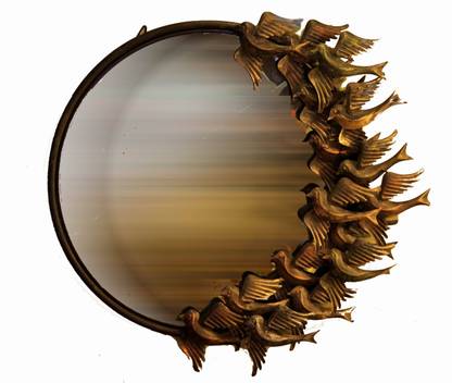 The SK Creative Arts Designer Mirror with Birds Decorative Showpiece  -  80 cm