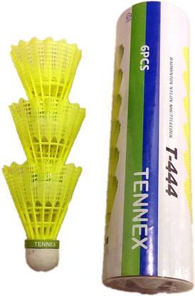 Tennex Nylon Shuttlecock T-444 Nylon Shuttle  - Yellow