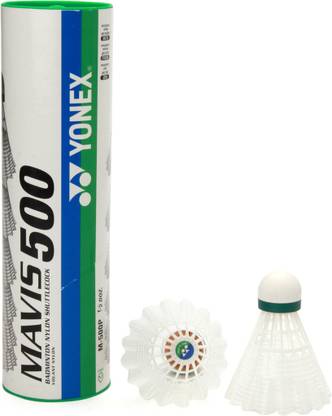 YONEX Mavis 500 Plastic Shuttle  - White