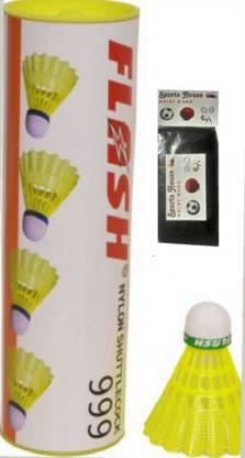 FLASH 999 (pack of 6) Nylon Shuttle  - Yellow
