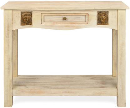 @Home by nilkamal Buddha Console Solid Wood Console Table