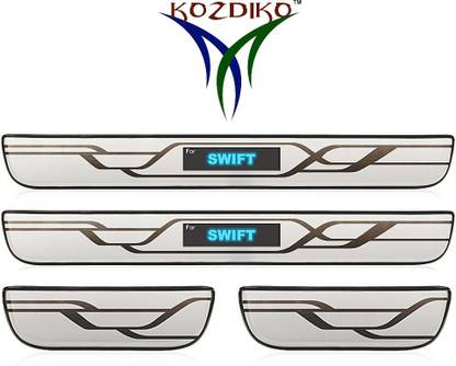 KOZDIKO Premium Quality Wireless 7mm Stainless Steel Led Scuff Plates Footsteps RMA11 Door Sill Plate
