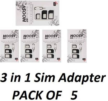 99Gems Pack of 5,, 3 in 1 Sim Adapter