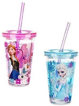 DISNEY Frozen Anna & Elsa Glitter Sparkle Cups Tumbler