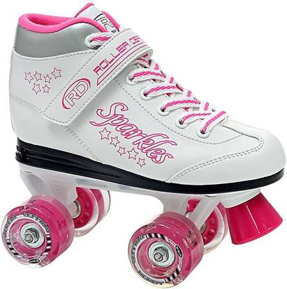 Roller Derby Sparkle's Lighted Quad Roller Skates - Size 3.5 UK