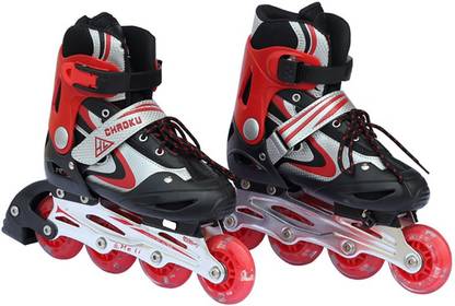Inline Kids Shoes Metal Body In-line Skates - Size 3.5-6.5 UK