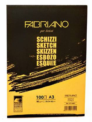 Fabriano Artists' Sketch Glued Block A3 Sketch Pad