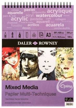 Daler-Rowney Mixed Media Spiral A3 Sketch Pad